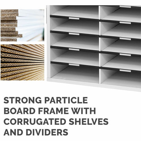 Fellowes 12-Compartment Sorter Literature Organizer