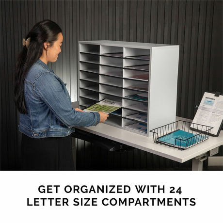 Fellowes 24-Compartment Sorter Literature Organizer