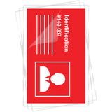 Fellowes Glossy Pouches - ID Tag not punched, 5 mil, 100 pack