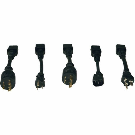 Eaton Tripp Lite Series 1.9-3.8kW Single-Phase 120-240V Basic PDU, 14 Outlets (12 C13 & 2 C19), C20 with 5 Adapters, 10 ft. (3.05 m) Cord, 1U Rack-Mount