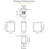 StarTech.com 22U 36in Knock-Down Server Rack Cabinet with Caster