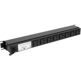 Rack Solutions 15A Horizontal Rackmount Power Strip with 8 Front Outlets (15ft Cord)