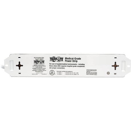 Eaton Tripp Lite Series Safe-IT UL 60601-1 Medical-Grade Power Strip for Patient-Care Vicinity, 4 15A Hospital-Grade Outlets, Safety Covers, 15 ft. Cord