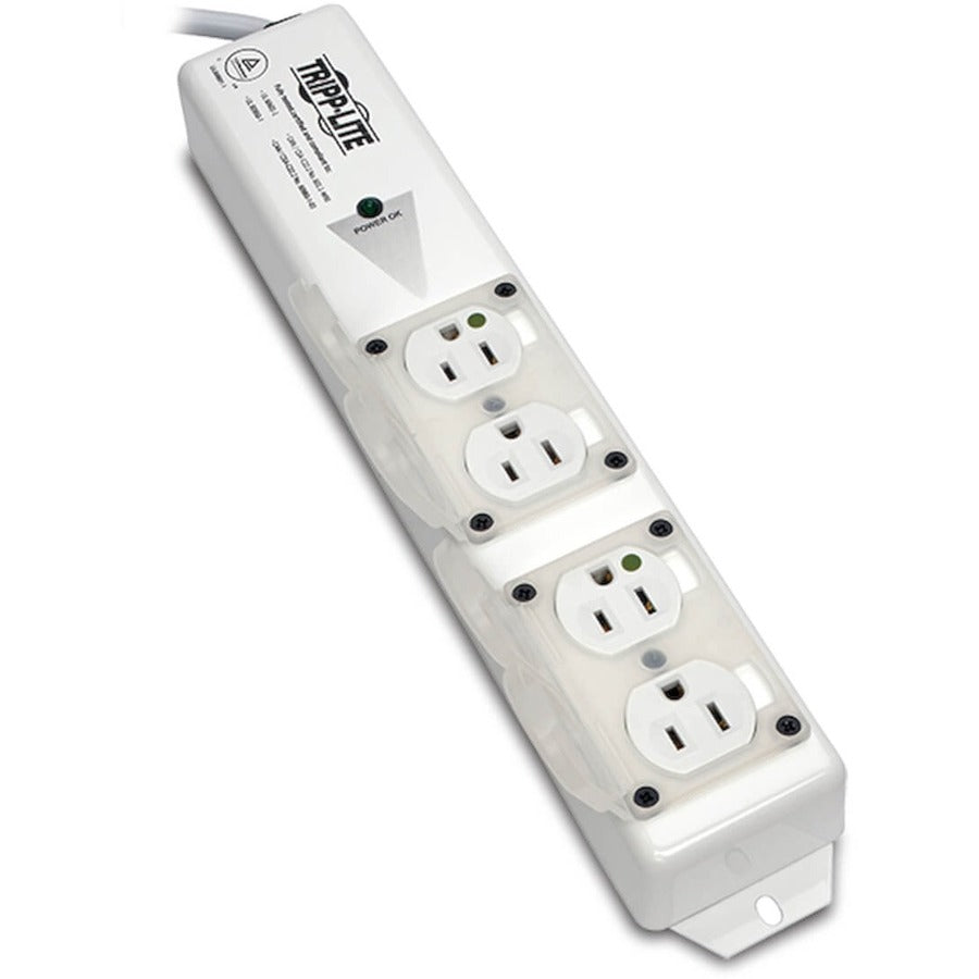 Eaton Tripp Lite Series Safe-IT UL 60601-1 Medical-Grade Power Strip for Patient-Care Vicinity, 4 15A Hospital-Grade Outlets, Safety Covers, 15 ft. Cord