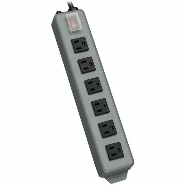 Eaton Tripp Lite Series Industrial Power Strip, 6 Right-Angle Outlets, 15 ft. (4.6 m) Cord, Mounting Tabs
