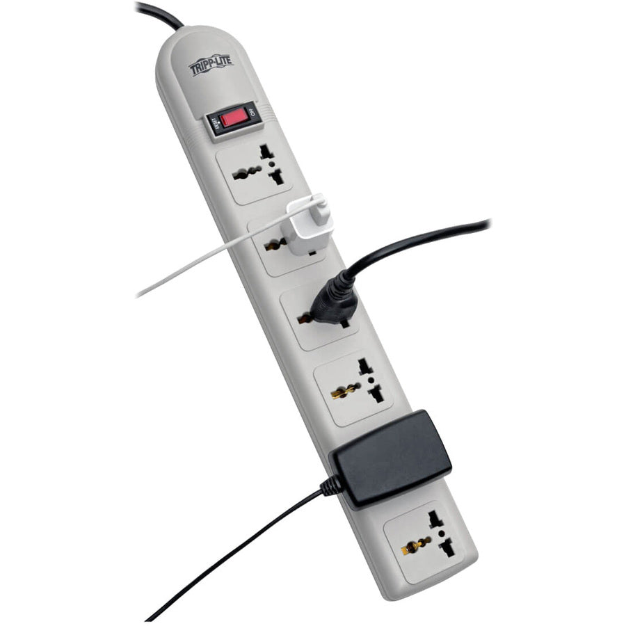 Eaton Tripp Lite Series Protect It! 230V 6-Universal Outlet Surge Protector, 1.8M Cord, British Plug, 750 Joules