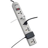 Eaton Tripp Lite Series Protect It! 230V 6-Universal Outlet Surge Protector, 1.8M Cord, British Plug, 750 Joules