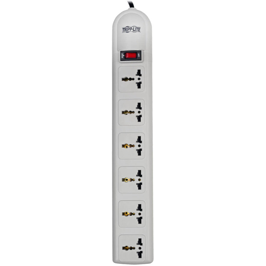 Eaton Tripp Lite Series Protect It! 230V 6-Universal Outlet Surge Protector, 1.8M Cord, British Plug, 750 Joules