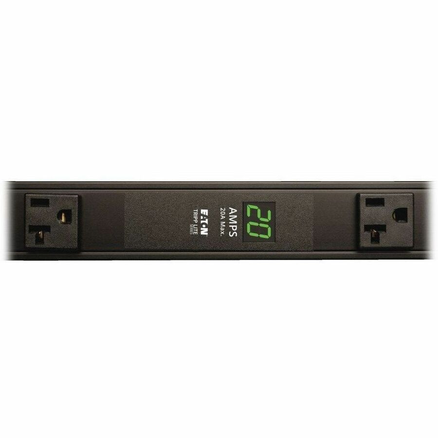 Eaton Tripp Lite Series 1.9kW Single-Phase Local Metered PDU, 120V Outlets (28 5-15/20R), L5-20P/5-20P Adapter, 15 ft. (4.57 m) Cord, 0U Vertical