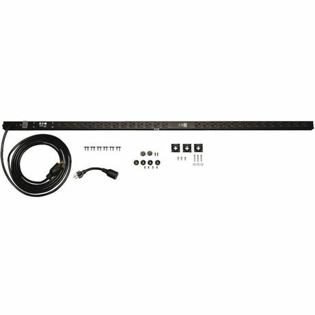 Eaton Tripp Lite Series 1.9kW Single-Phase Local Metered PDU, 120V Outlets (28 5-15/20R), L5-20P/5-20P Adapter, 15 ft. (4.57 m) Cord, 0U Vertical