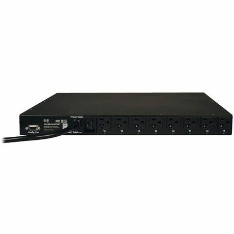 Eaton Tripp Lite Series 1.9kW Single-Phase Switched Automatic Transfer Switch PDU, 2 120V L5-20P / 5-20P Inputs, 16 5-15/20R Outputs, 1U, TAA