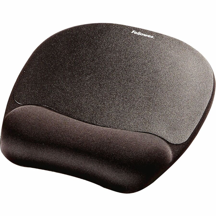 Fellowes&reg; Memory Foam Mouse Pad with Wrist Rest - Black (9176501)