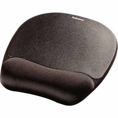Fellowes&reg; Memory Foam Mouse Pad with Wrist Rest - Black (9176501)