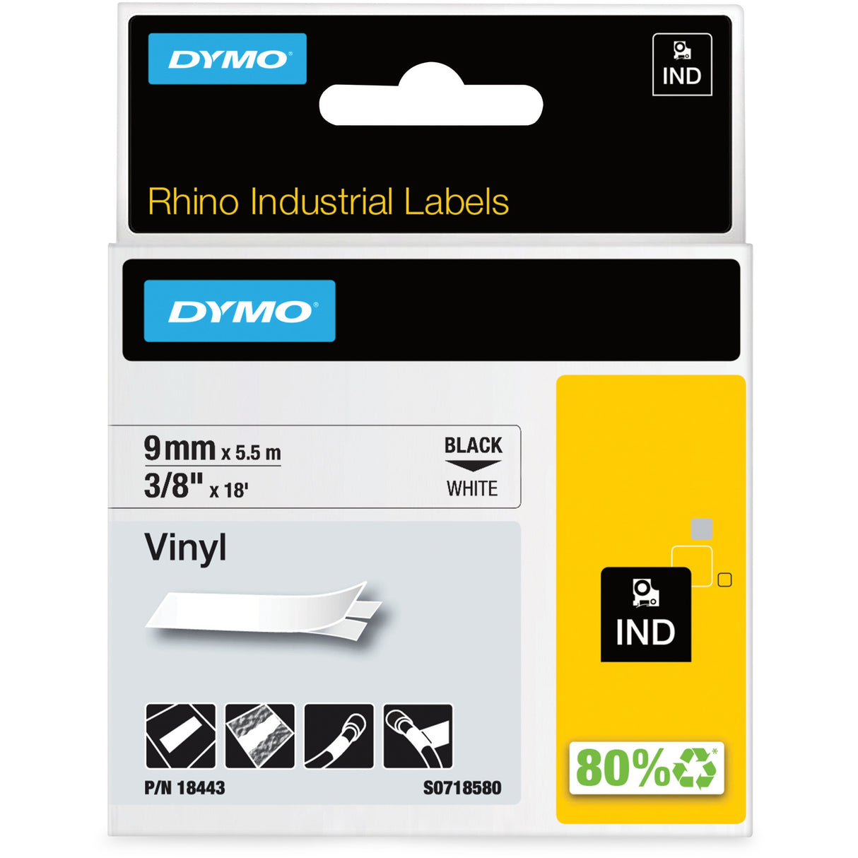 3/8IN VINYL TAPE WHITE