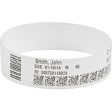 Zebra Wristband Polypropylene 1 x 11in Direct Thermal Zebra Z-Band Direct 1 in core