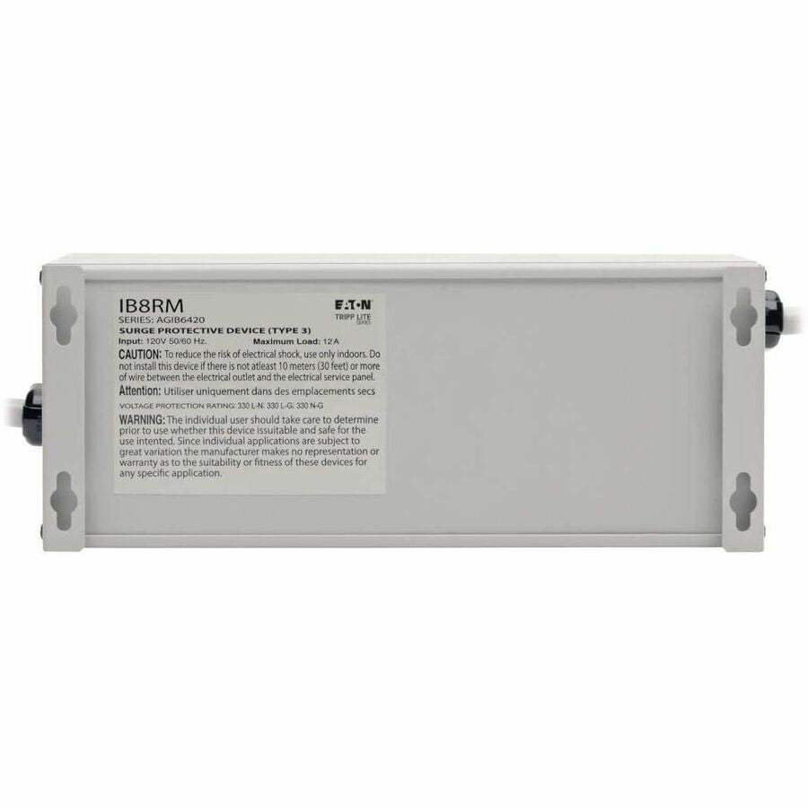 Eaton Tripp Lite Series Isobar 8-Outlet Surge Protector, 12 ft. Cord with Right-Angle Plug, 3840 Joules, Remote Master Switch, Metal Housing