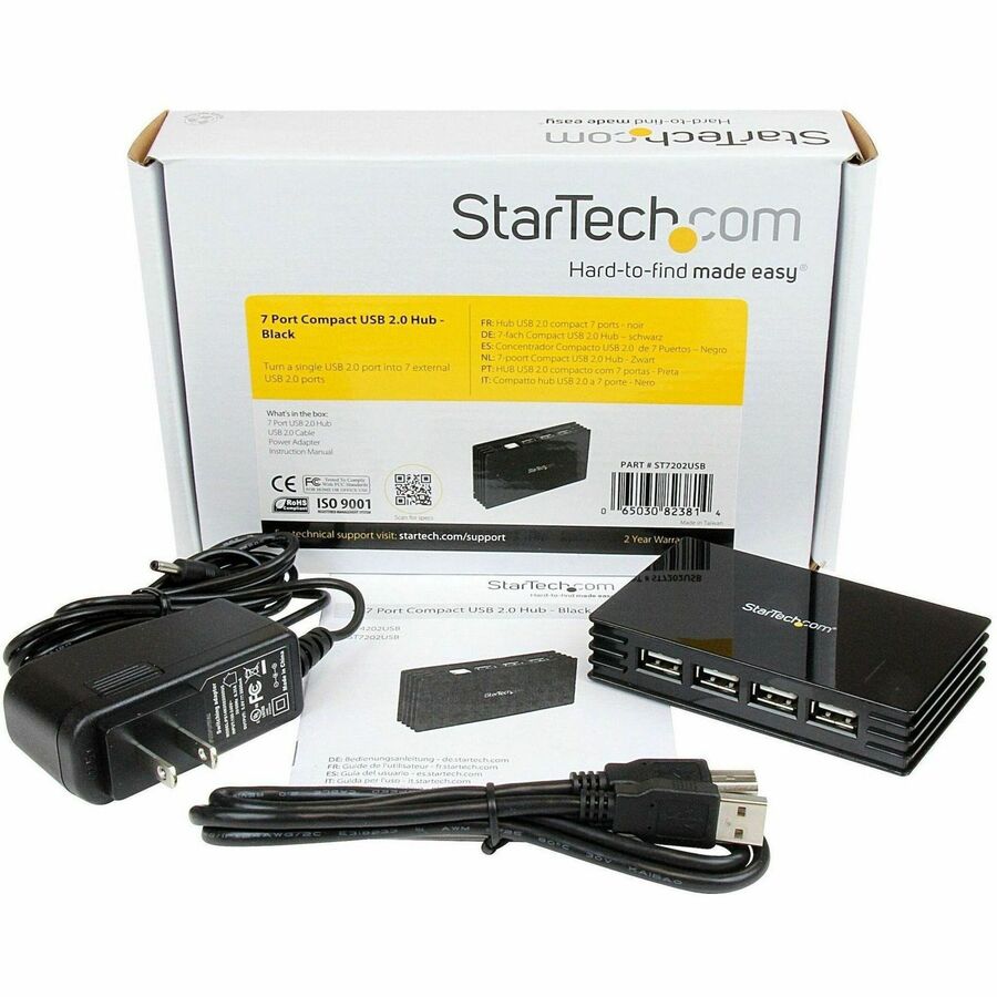 StarTech.com 7 Port USB 2.0 Hub - Hub - 7 ports - Hi-Speed USB