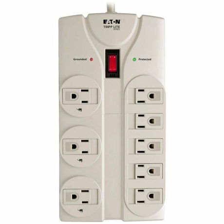 Eaton Tripp Lite Series Protect It! 8-Outlet Surge Protector, 25 ft. Cord with Right-Angle Plug, 1440 Joules, Diagnostic LEDs, Light Gray Housing