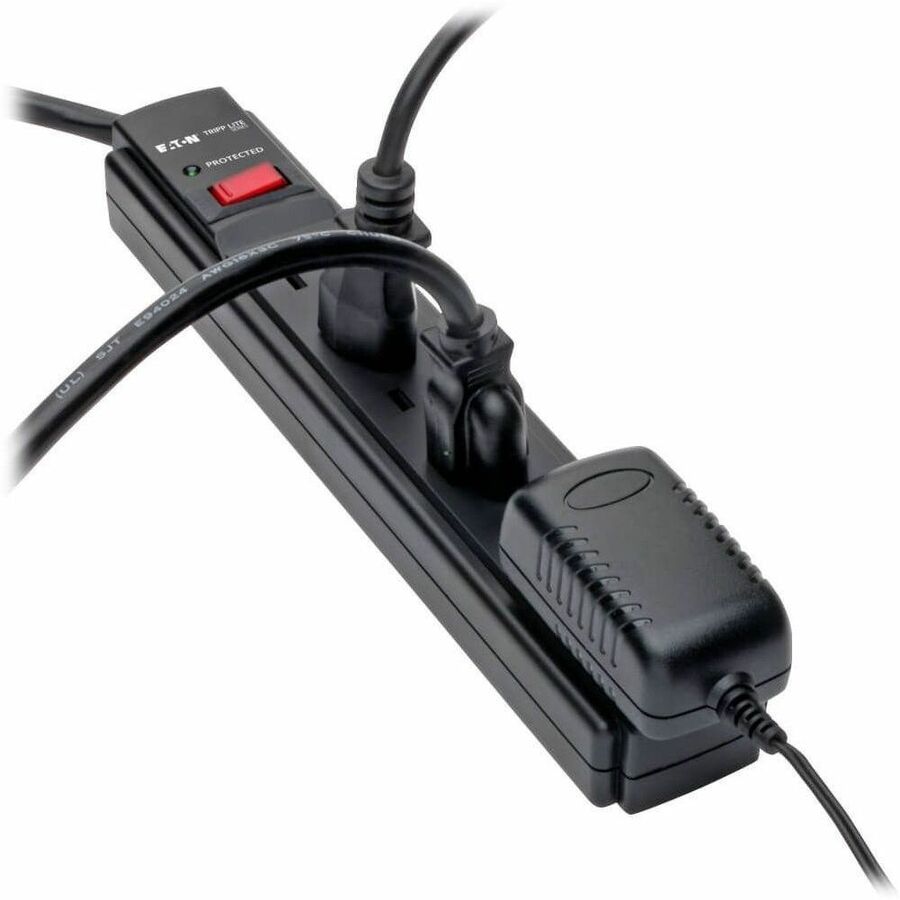 Eaton Tripp Lite Series Protect It! 6-Outlet Surge Protector, 6 ft. Cord, 790 Joules, Diagnostic LED, Black Housing