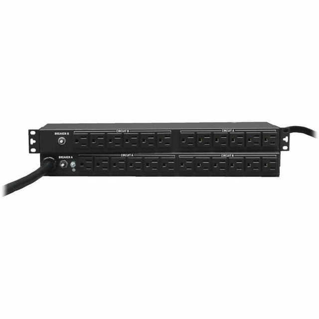 Eaton Tripp Lite Series 2.9kW Single-Phase 120V Basic PDU, 24 NEMA 5-15R Outlets, NEMA L5-30P Input, 15 ft. (4.57 m) Cord, 1U Rack-Mount