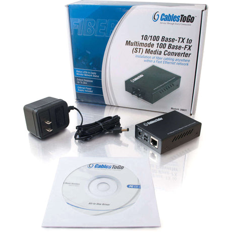 C2G 10/100Base-TX to MM 100Base-FX ST Media Converter