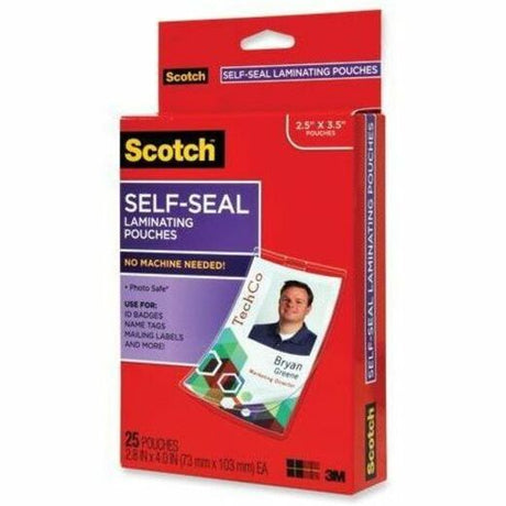 Scotch Self-sealing Laminating Pouch with Clips