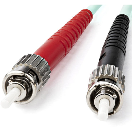 StarTech.com 1m (3ft) ST/UPC to ST/UPC OM3 Multimode Fiber Optic Cable, Full Duplex Zipcord Fiber, 100Gbps, LOMMF, LSZH Fiber Patch Cord
