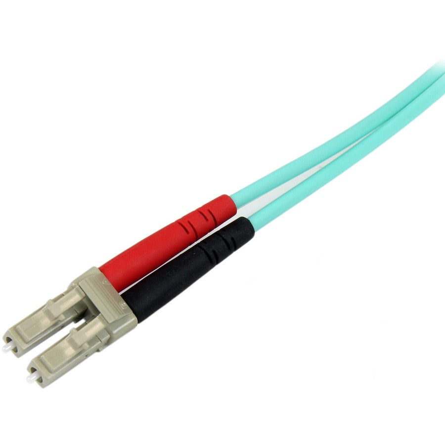 StarTech.com 1m (3ft) LC/UPC to SC/UPC OM3 Multimode Fiber Optic Cable, Full Duplex 50/125 Zipcord, 100G, LSZH Fiber Jumper Cord