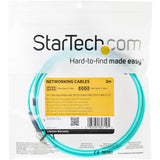 StarTech.com 2m Fiber Optic Cable - 10 Gb Aqua - Multimode Duplex 50/125 - LSZH - LC/LC - OM3 - LC to LC Fiber Patch Cable