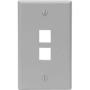 Leviton QuickPort 2 Socket Faceplate