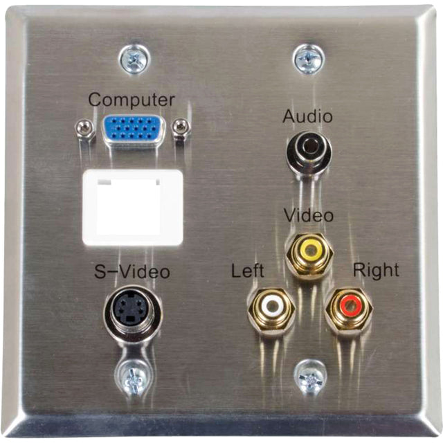 C2G 6 Port Audio & Video Faceplate