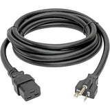 Eaton Tripp Lite Series Power Cord, C19 to NEMA 5-20P - Heavy-Duty, 20A, 125V, 12 AWG, 10 ft. (3.05 m), Black