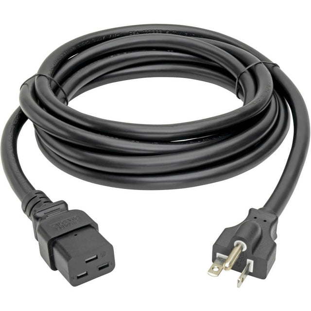 Eaton Tripp Lite Series Power Cord, C19 to NEMA 5-20P - Heavy-Duty, 20A, 125V, 12 AWG, 10 ft. (3.05 m), Black