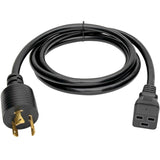 Eaton Tripp Lite Series Power Cord, C19 to NEMA L6-20 - Heavy-Duty, 20A, 250V, 12 AWG, 10 ft. (3.05 m), Black