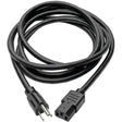 Eaton Tripp Lite Series Computer Power Cord, NEMA 5-15P to C13 - Heavy-Duty, 15A, 125V, 14 AWG, 10 ft. (3.05 m), Black