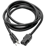 Eaton Tripp Lite Series Computer Power Cord, NEMA 5-15P to C13 - Heavy-Duty, 15A, 125V, 14 AWG, 10 ft. (3.05 m), Black