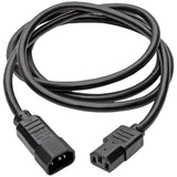 Eaton Tripp Lite Series Heavy-Duty PDU Power Cord, C13 to C14 - 15A, 250V, 14 AWG, 10 ft. (3.05 m), Black