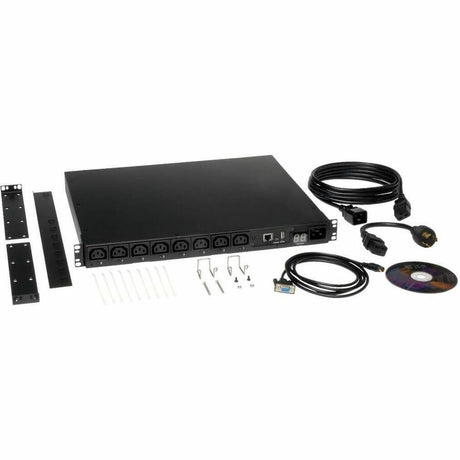 Eaton 3.7kW Single-Phase 208/230V Switched PDU - LX Platform, 8 C13 Outlets, C20 Input with L6-20P Adapter, 2.4m Cord, 1U Rack-mount, TAA