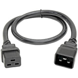 Eaton Tripp Lite Series Power Extension Cord, C19 to C20 - Heavy-Duty, 20A, 250V, 12 AWG, 2 ft. (0.61 m), Black