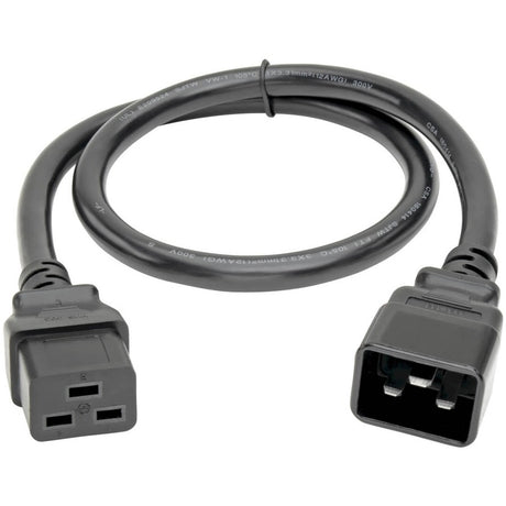Eaton Tripp Lite Series Power Extension Cord, C19 to C20 - Heavy-Duty, 20A, 250V, 12 AWG, 2 ft. (0.61 m), Black