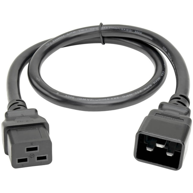 Eaton Tripp Lite Series Power Extension Cord, C19 to C20 - Heavy-Duty, 20A, 250V, 12 AWG, 2 ft. (0.61 m), Black