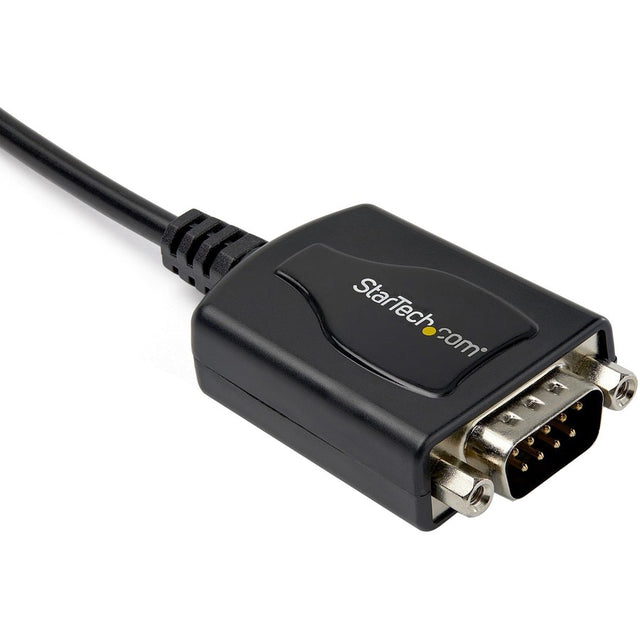 StarTech.com 1ft (30cm) 1-Port Professional USB to Serial Adapter Cable with COM Retention, USB to RS232 Adapter - TAA