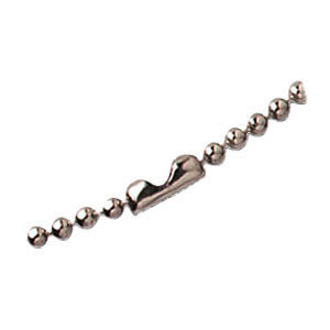 Brady Nickel Plated Steel Beaded Neck Chain with Connector