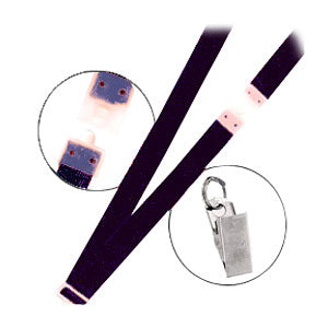 Brady Classic Flat Braided Lanyard with Bull Dog Clip