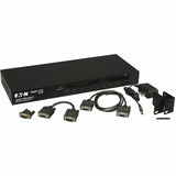 Eaton Tripp Lite Series 16-Port 1U Rack-Mount USB/PS2 KVM Switch with On-Screen Display