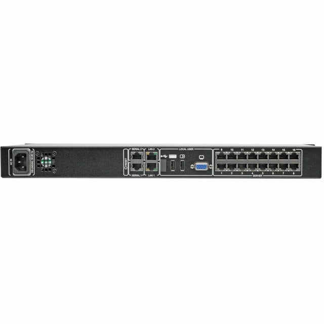 Eaton Tripp Lite Series NetCommander 16-Port Cat5 KVM over IP Switch - 1 Remote + 1 Local User, 1U Rack-Mount, TAA