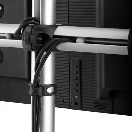 Atdec quad/triple/dual/single monitor desk mount - Freestanding base - Loads up to 17.6lb flat or 13.5lb curved - VESA 75x75, 100x100