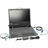 1U KVM RACK CONSOLE 19IN LCD