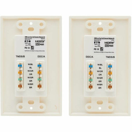 Eaton Tripp Lite Series HDMI over Dual Cat5/Cat6 Extender Wall Plate Kit with Transmitter and Receiver, TAA