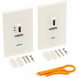 Eaton Tripp Lite Series HDMI over Dual Cat5/Cat6 Extender Wall Plate Kit with Transmitter and Receiver, TAA